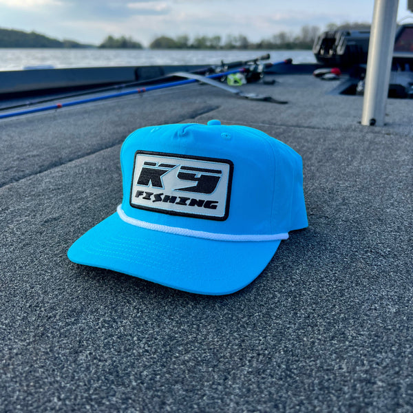 K9 Fishing Teal Rope Hat w/ Cream Patch