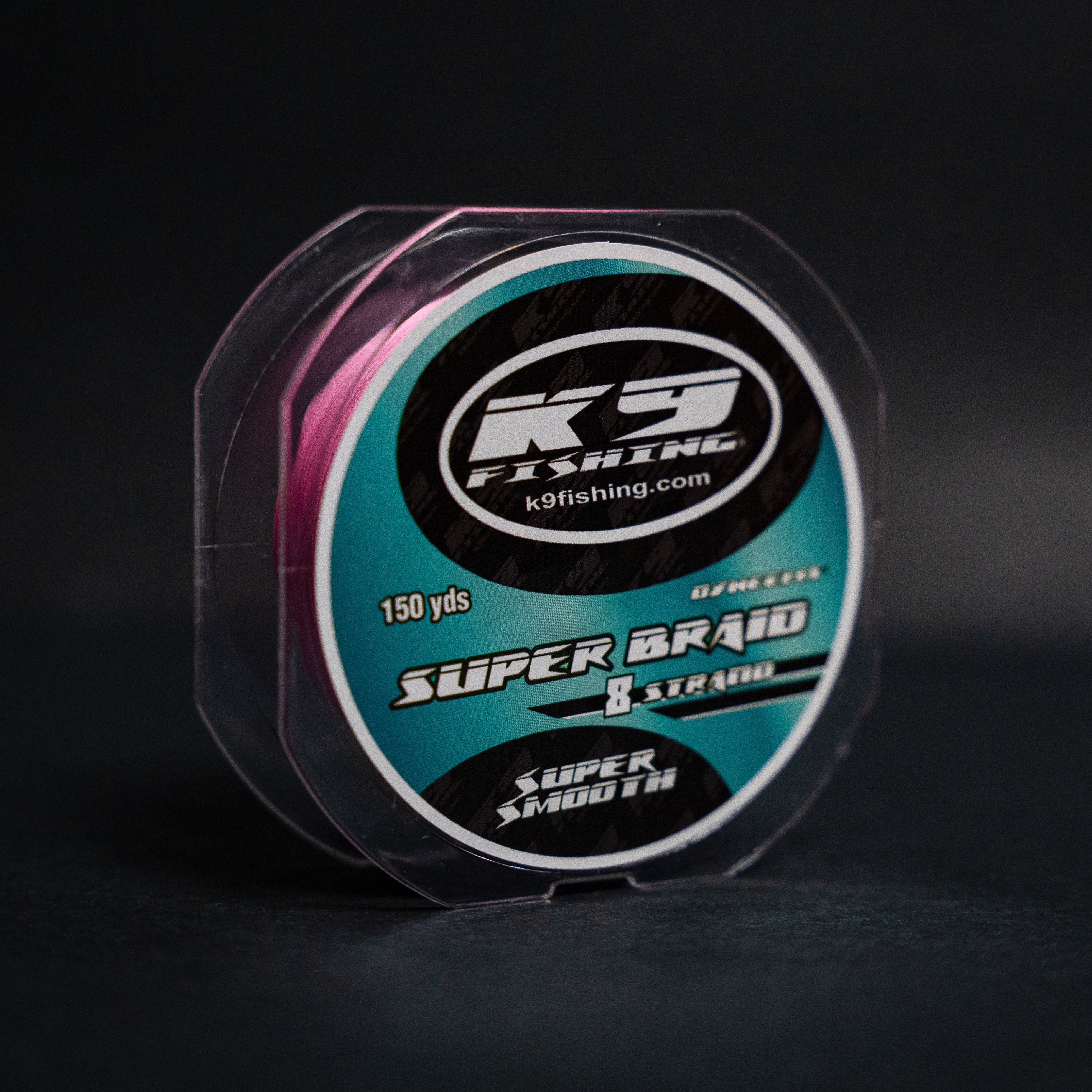 K9 8-Strand SuperBraid, Round Braid, 10 LB, 150 Yard, Red — All-Around & Forward-Facing Sonar