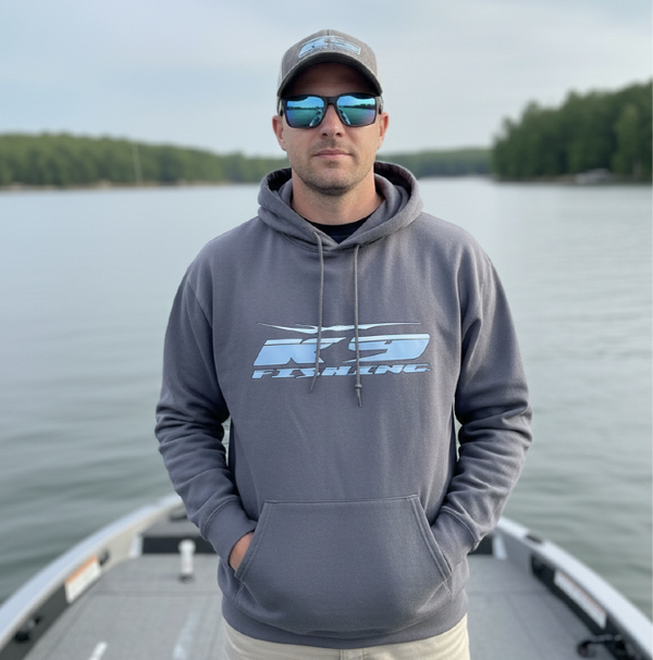 Premium K9 Fishing Pullover Hoodie - Charcoal