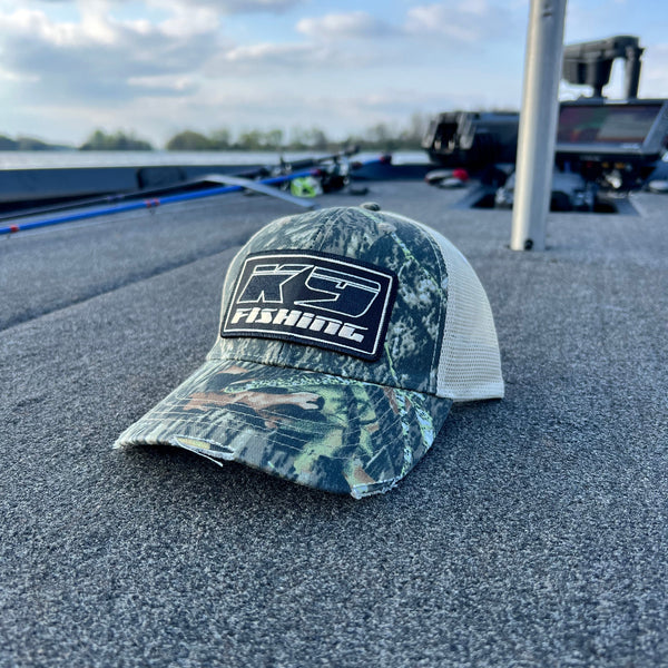 K9 Fishing Curved Brim Camo Patch Hat