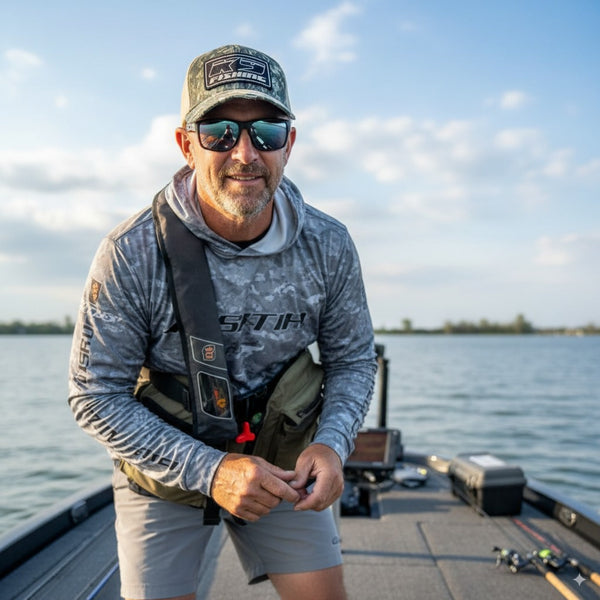 K9 Fishing Curved Brim Camo Patch Hat