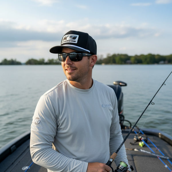 K9 Fishing Black Rope Hat w/ Cream Patch